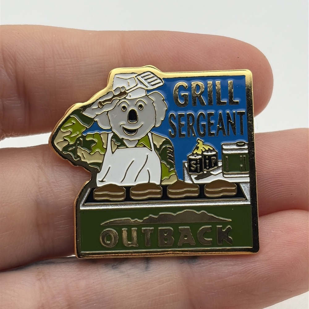 Outback Steakhouse Grill Sergeant Koala Lapel Hat Pin